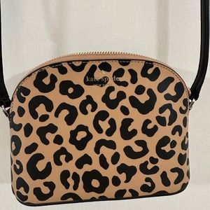 Slightly Used New Kate Spade New York Small Cheetah Print Crossbody Purse